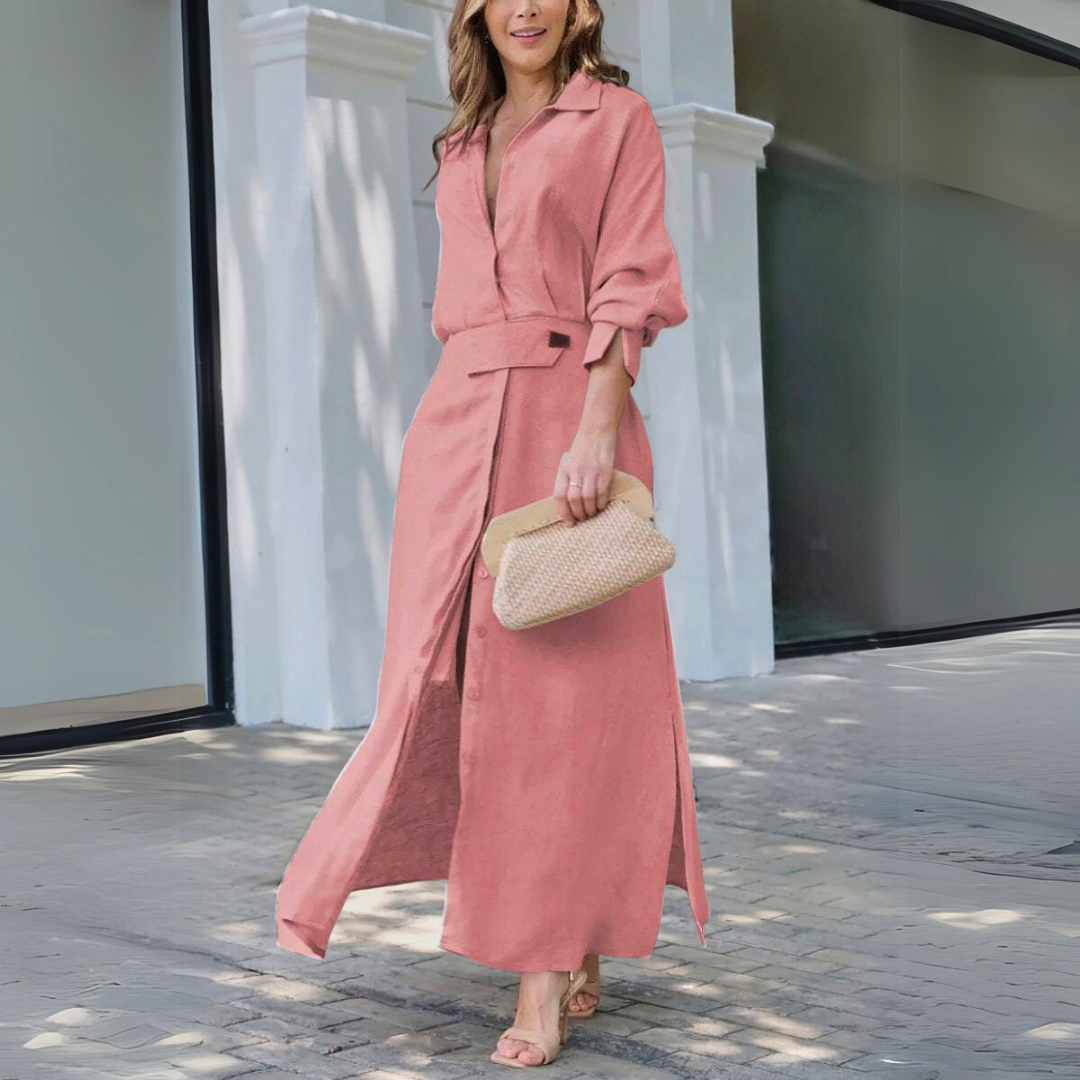 CONSTANZA | ELEGANT V-NECK MAXI DRESS