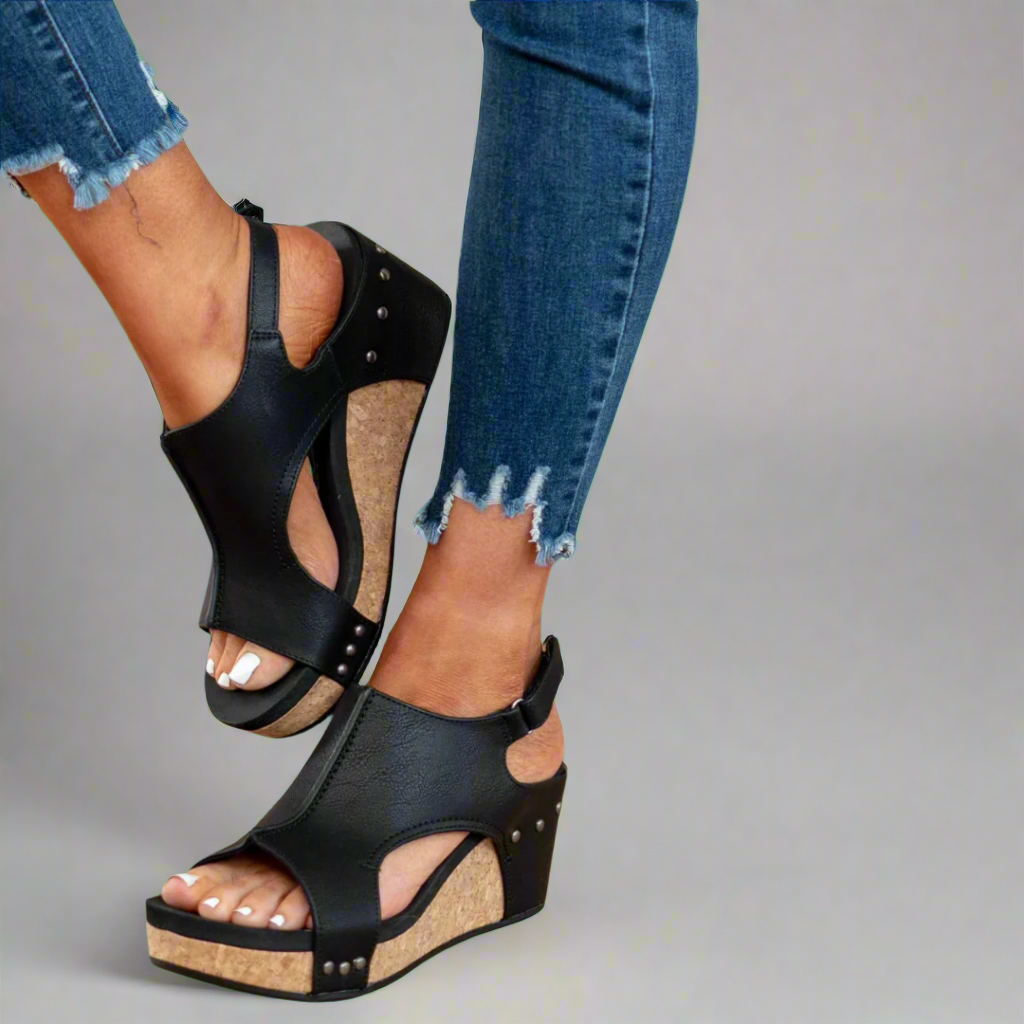 Kenna™ Ultimate Comfort Cork Wedge Sandals