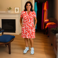 BERNADETTE | PRINTED V-NECK DRESS