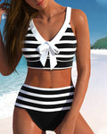 Amelia | Striped High-Waisted Bikini