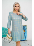 GEORGINA | CHECK PRINT PLEATED DRESS