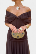 VIVIAN | LONG FLORAL V-NECK DRESS