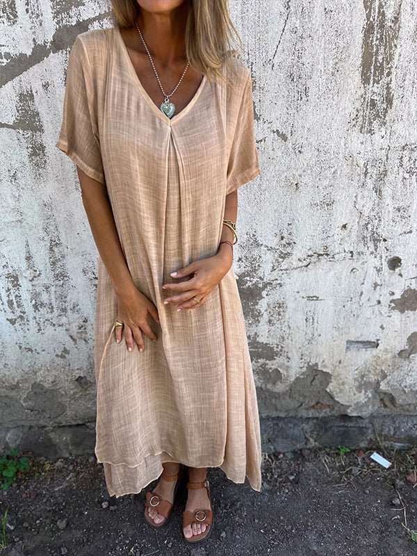 GERALDINE | COMFORTABLE V-NECK DRESS
