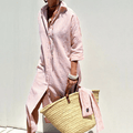 CLAUDIA | ELEGANT STRIPED SHIRT DRESS